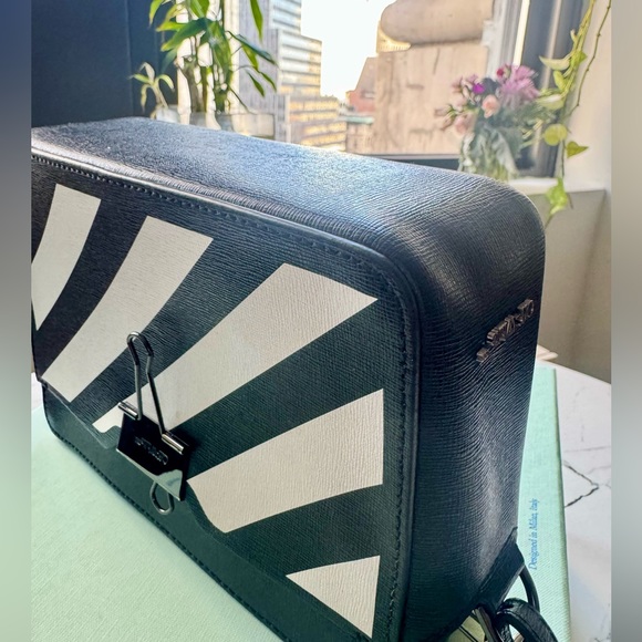 OFF-WHITE Diag Crossbody Camera Bag Black/White Convertible Belt Bag Fanny Pack - Picture 14 of 15